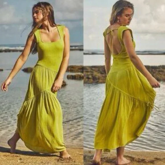 green emerald velvet dress Free People - Intimately